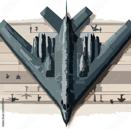 B2 Spirit Bomber Flying Above Clouds
