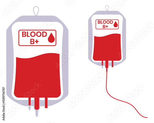 Infuse blood bag icon vector.  Blood bag icons symbol and sign, blood donation bottle for world blood donor day. Vector illustration.
