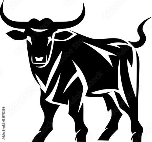 Bull - High Quality Vector Logo - Vector illustration ideal for T-shirt graphic
