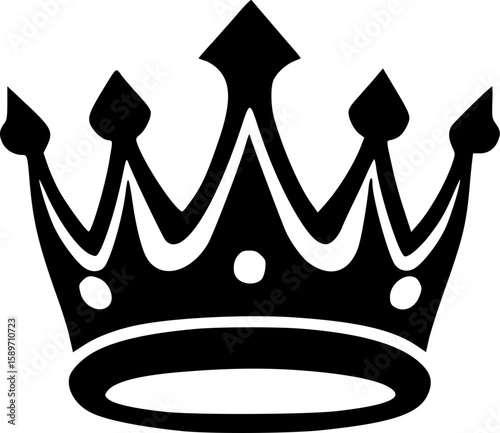 Crown - Minimalist and Flat Logo - Vector illustration