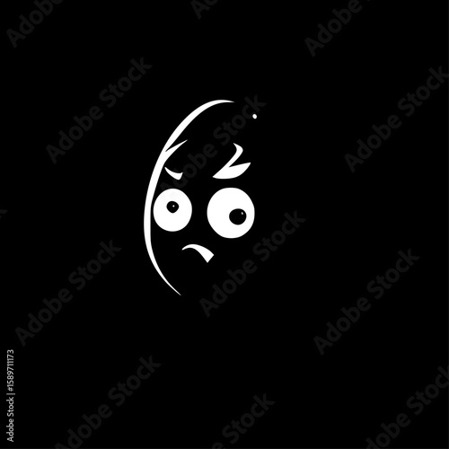 Egg - Black and White Isolated Icon - Vector illustration