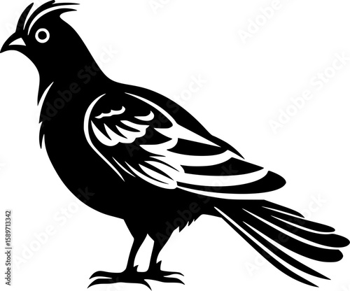 Pigeon | Minimalist and Simple Silhouette - Vector illustration