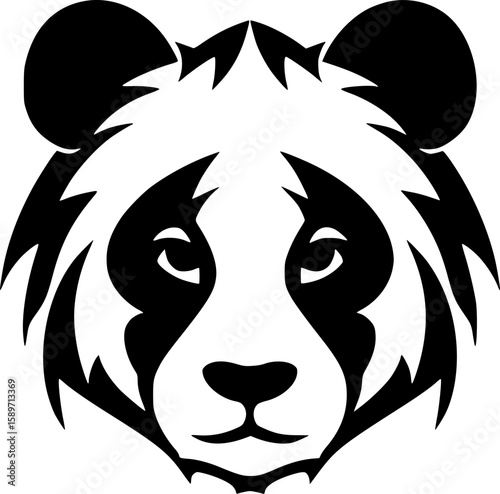 Panda - Minimalist and Flat Logo - Vector illustration