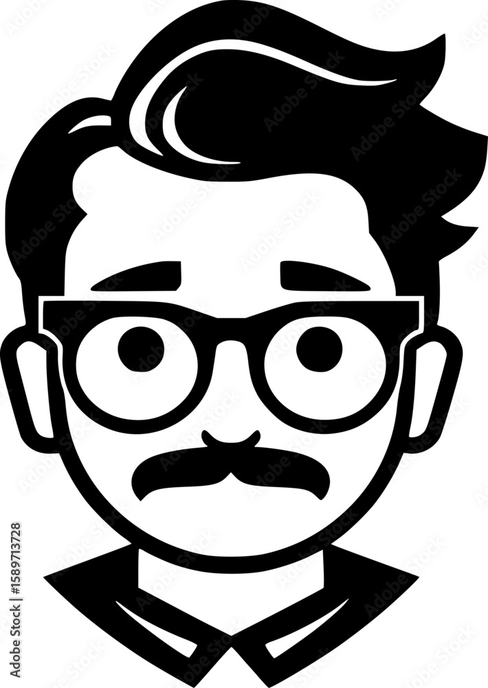 Fototapeta premium Teacher - Black and White Isolated Icon - Vector illustration