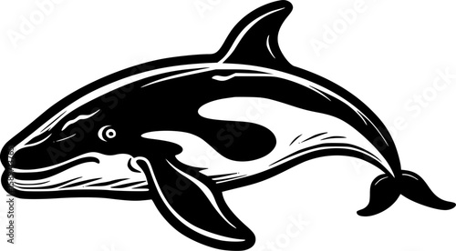Whale - High Quality Vector Logo - Vector illustration ideal for T-shirt graphic