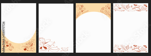 vector illustration Food background,Minimalist food design, Clean Indian aesthetic design,Spices background design for poster,menu and print design.