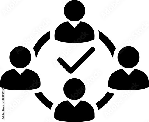 Group Decision Making Checkmark Icon
