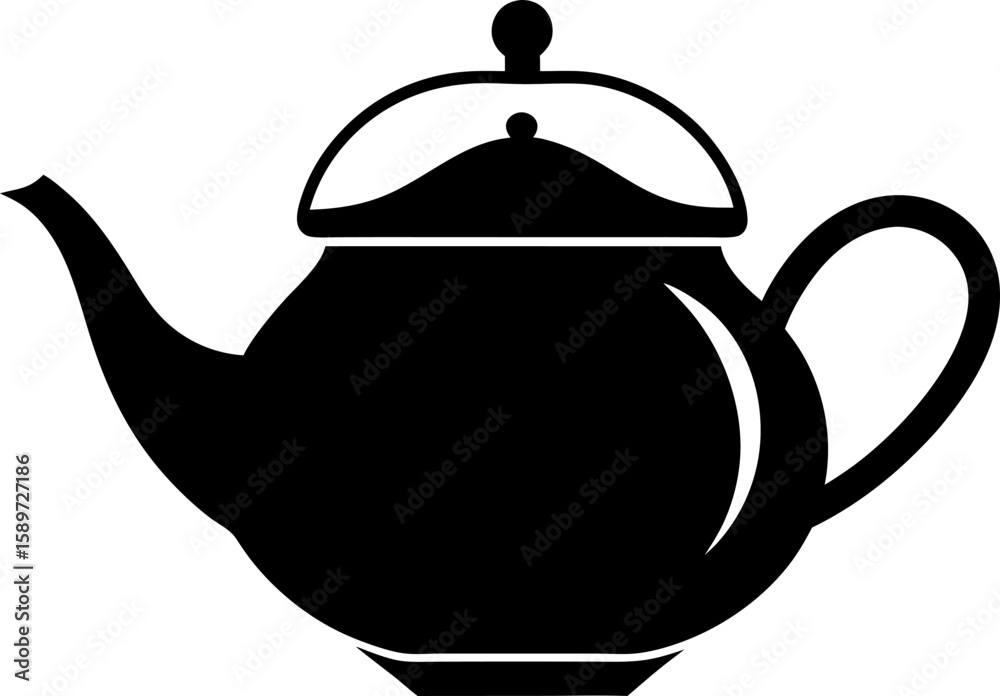 Obraz premium Kitchen Kettle Teapot Silhouette Vector