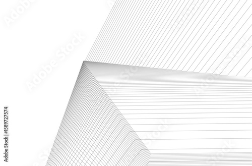 Abstract architecture vector 3d background