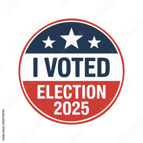 i voted badge pin button with usa flag colors

