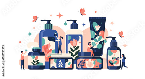 Natural ingredients for skincare products promoting healthy skin and wellness