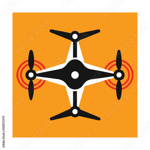 Drone racing icon