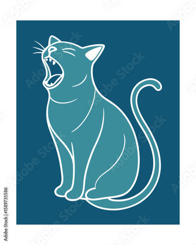 Feline Yawn yawning