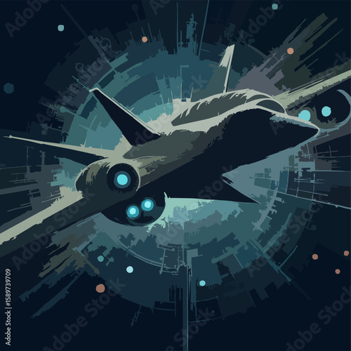 Isolated B2 Jet Plane – Vector File