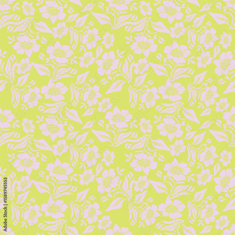 Fototapeta premium cute flower pattern image for fabric textile or wall decoration
