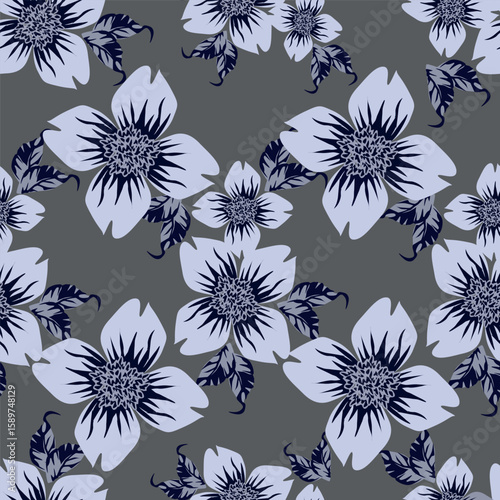 vintage floral seamless pattern. Rich with nostalgia and classic elegance, this pattern evokes the charm of a bygone era for print and textile