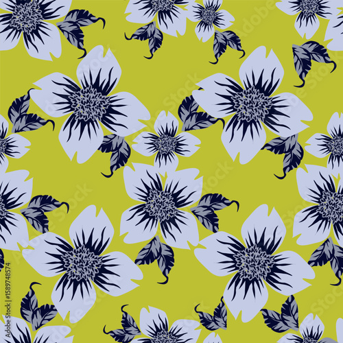 vintage floral seamless pattern. Rich with nostalgia and classic elegance, this pattern evokes the charm of a bygone era for print and textile