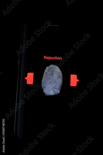 Fingerprint authentication rejection security access denied technology biometric identification error
