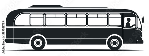 Bus Vector Illustration A Public Transportation Vehicle A Symbol of Community and Travel A Convenient Mode of Transport for Passengers and Commuters