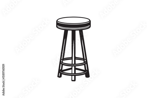 Bar stool silhouette.
