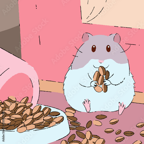 hamster eat a lot of food
