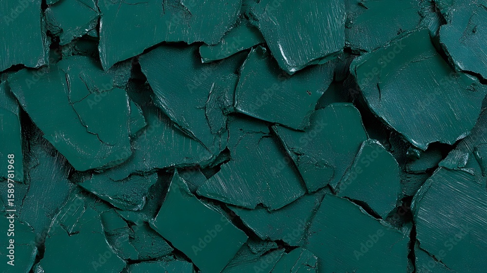 Fototapeta premium Textured Teal Green Makeup Pigment Abstract Background