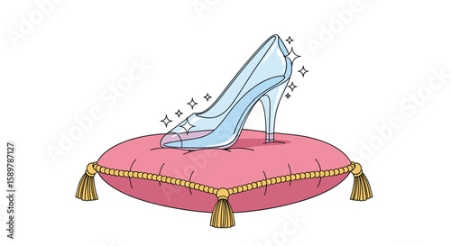 Enchanting crystal slipper a symbol of hope and transformation for the humble princess