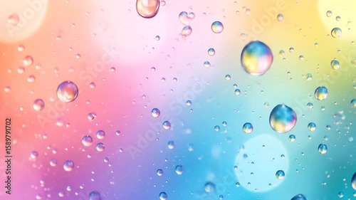Wallpaper Mural Bright colorful bubbles and drops on a clear abstract background Torontodigital.ca