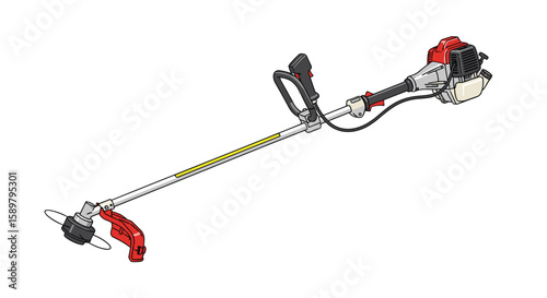 Powerful and efficient gas powered string trimmer for lawn care and landscaping tasks