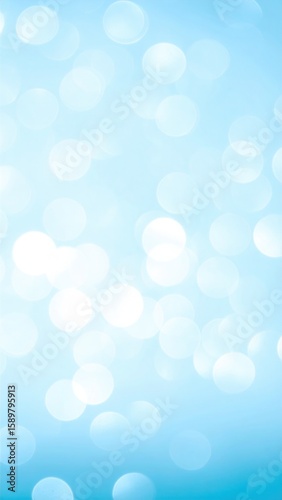 Abstract Light Blue and White Bokeh Background