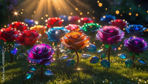 multiple colored colored garden