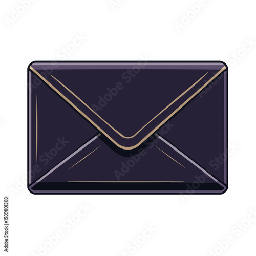 Stylized Purple Envelope Icon for Communication or Message Delivery
