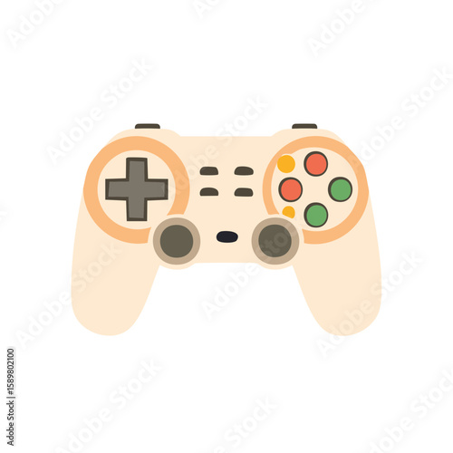 Simple Gaming Controller Device with Buttons Illustration for Kids Digital Art