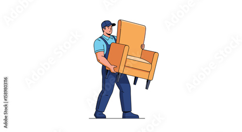 Skilled movers carefully transporting household furniture with precision and expertise