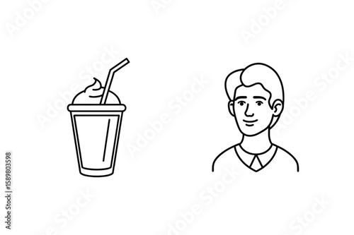 Man with beverage person drink