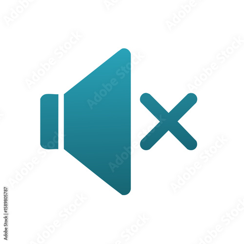 Audio muted signal with speaker icon crossed symbol audio silent no sound