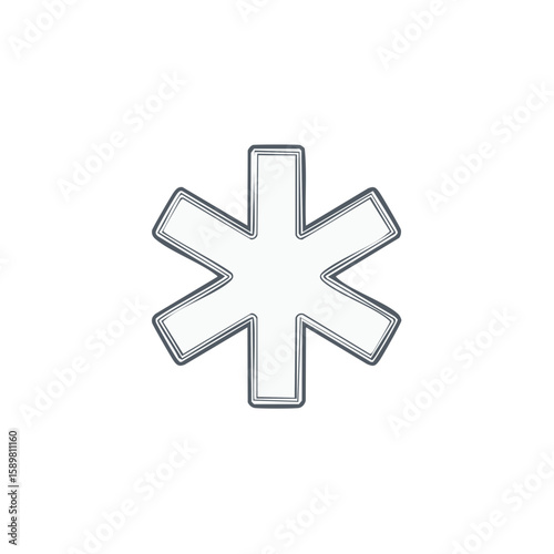 Star of Life Medical Symbol Emergency Care Icon Design