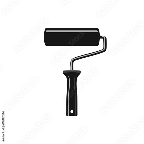Black Paint Roller Tool for Painting Interior Walls and Home Improvement Projects