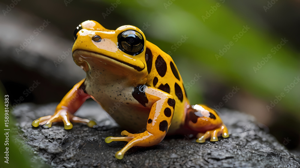 Fototapeta premium frog on a leaf