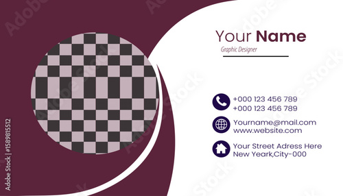 Double-sided creative business card template. Portrait and landscape orientation. Horizontal and vertical layout. Vector illustration.