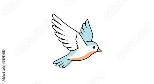 Gentle dove flying gracefully through open skies a symbol of peace and hope