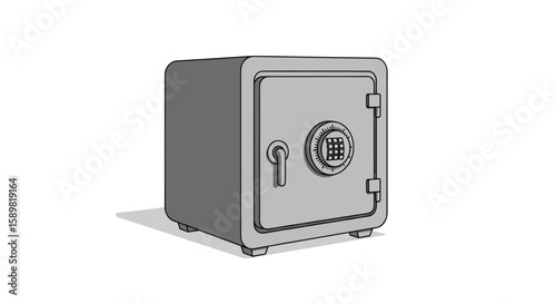 Secure storage safe deposit box for valuables and documents protection