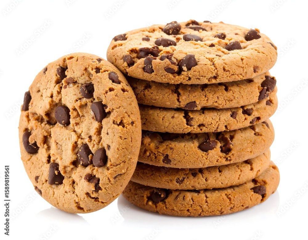 Stacked chocolate chip cookies Stacked chocolate chip cookies
