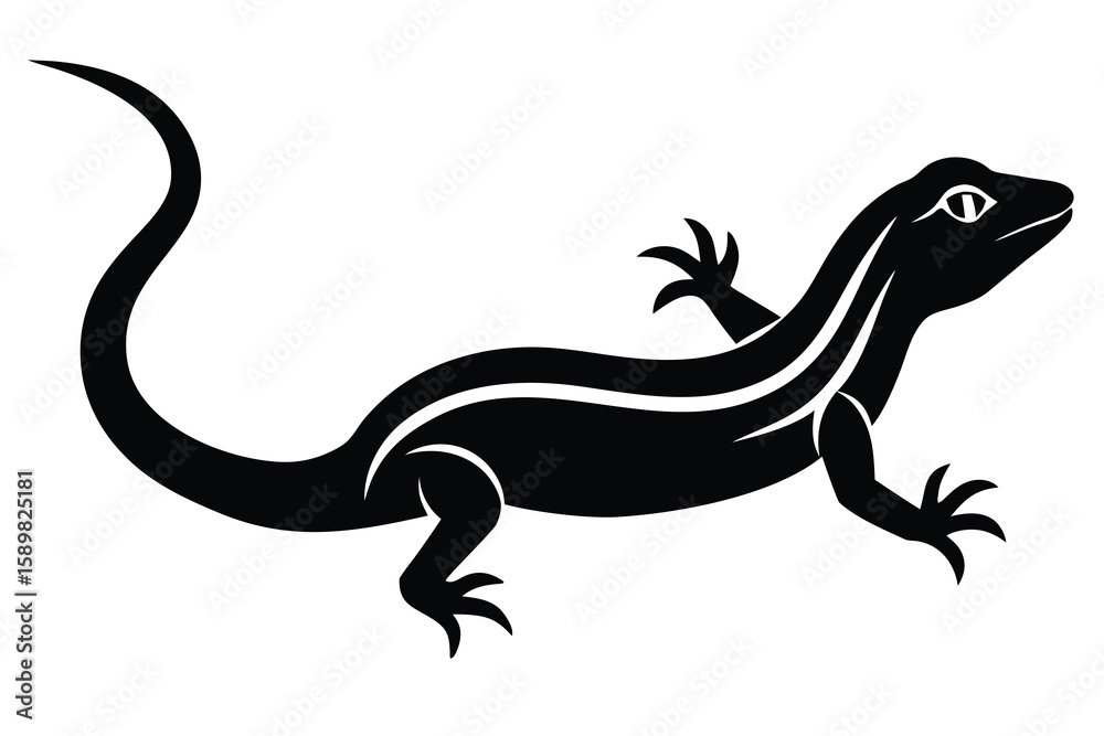 Naklejka premium lizard vector icon