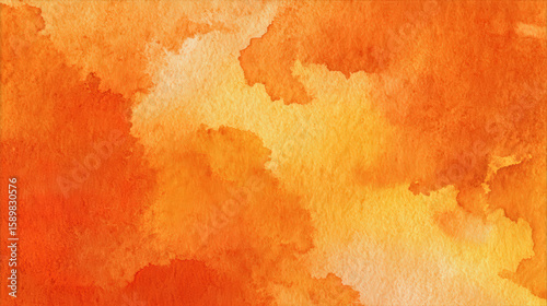 Abstract Orange and Yellow Watercolor Paint Background