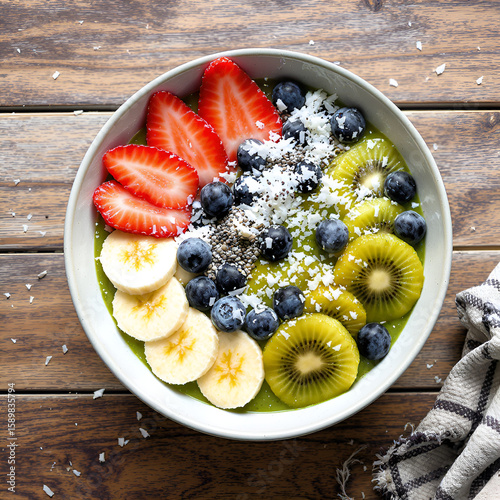 Fresh Fruit Bowl with Mixed Fruits