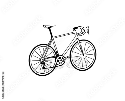 Vector Black bicycle 