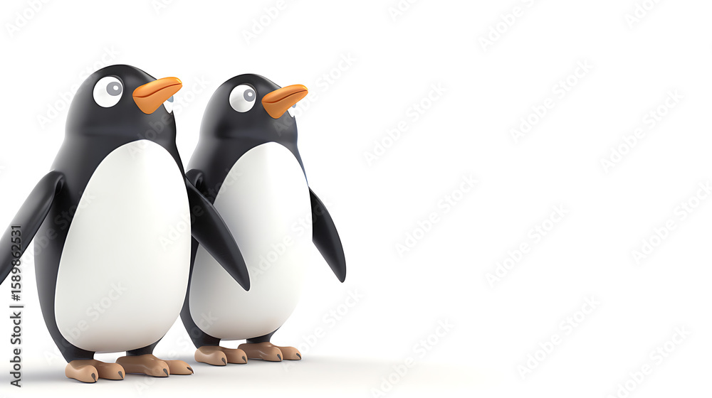 Fototapeta premium penguin on a white background