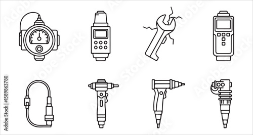 Measuring devices and tools gauge digital meter