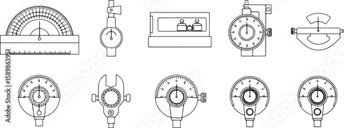 Measuring instruments and gauges protractor caliper